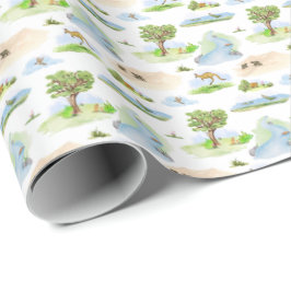Australian Animal Toile (Original) Wrapping Paper Cadeaupapier