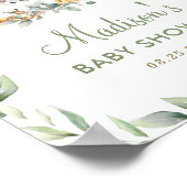 Australian Animals Greenery Baby shower Welkom Poster (Hoek)