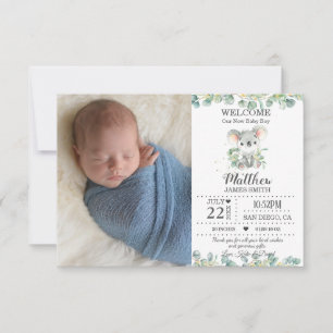 Australian Animals Greenery New Baby Photos Birth Aankondiging