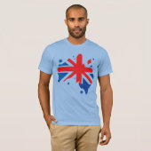 Australian. Australian flag & Australian map. T-shirt (Voorkant volledig)