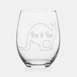 Australian Bachelorette Party Stemless Wine Glass Wijnglas Zonder Voet