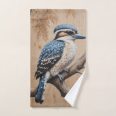 Australian Blue Kookaburra in a Tree Wildlife Art (Serviette à main)