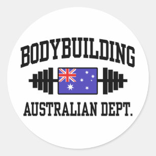 Australian Bodybuilder Ronde Sticker