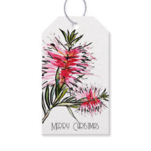 Australian Bottlebrush Christmas Gift Label