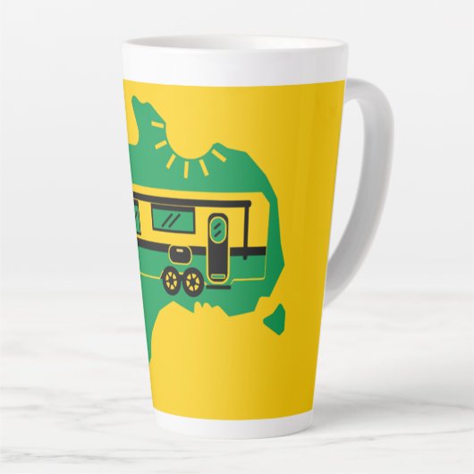 Australian Caravan Camping Latte Mok (Rechterhoek)