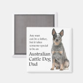 Australian Cattle Chien Papa Magnet (Recto/Verso)