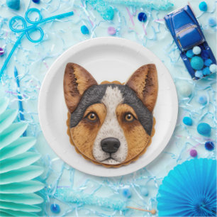 Australian Cattle Dog 3D geïnspireerd Papieren Bordje