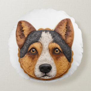 Australian Cattle Dog 3D geïnspireerd Rond Kussen