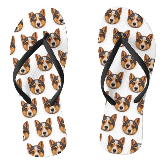 Australian Cattle Dog 3D geïnspireerd Teenslippers (Voetbed)