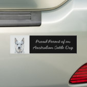 Australian Cattle Dog - Cute Original Dog Art Bumpersticker (Op auto)