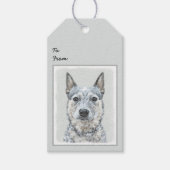 Australian Cattle Dog - Cute Original Dog Art Cadeaulabel (Voorkant)
