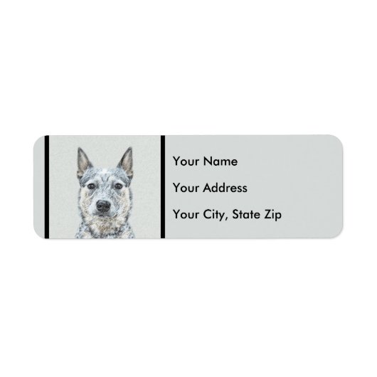 Australian Cattle Dog - Cute Original Dog Art Etiket (Voorkant)