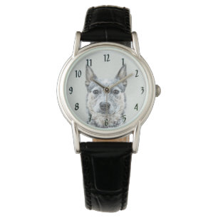 Australian Cattle Dog - Cute Original Dog Art Horloge