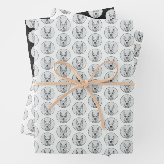 Australian Cattle Dog - Cute Original Dog Art Inpakpapier Vel (In situ)