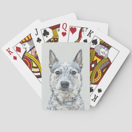Australian Cattle Dog - Cute Original Dog Art Pokerkaarten (Achterkant)
