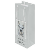 Australian Cattle Dog - Cute Original Dog Art Wijn Cadeautas (Achterkant Gekanteld)