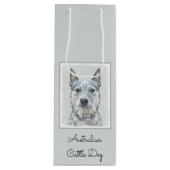 Australian Cattle Dog - Cute Original Dog Art Wijn Cadeautas (Voorkant)