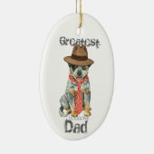 Australian Cattle Dog Dad Ceramic Ornament (Rechts)