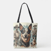 Australian Cattle Dog Illustratie Draagtas (Achterkant)