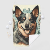  Australian Cattle Dog Illustratie Golfhanddoek (Insitu)
