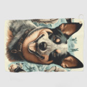  Australian Cattle Dog Illustratie Golfhanddoek (Horizontaal)