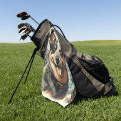  Australian Cattle Dog Illustratie Golfhanddoek (Groen)