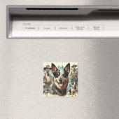  Australian Cattle Dog Illustratie Magneet (Insitu (Vaatwasser))