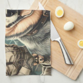  Australian Cattle Dog Illustratie Theedoek (Quarter Fold)