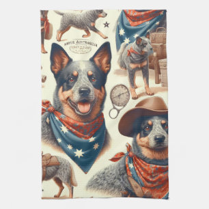  Australian Cattle Dog Illustratie Theedoek