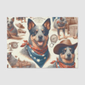  Australian Cattle Dog Illustratie Tissuepapier (Voorkant)