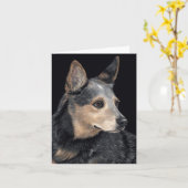 Australian Cattle Dog Kaart - "Quigley" (Gele Bloem)
