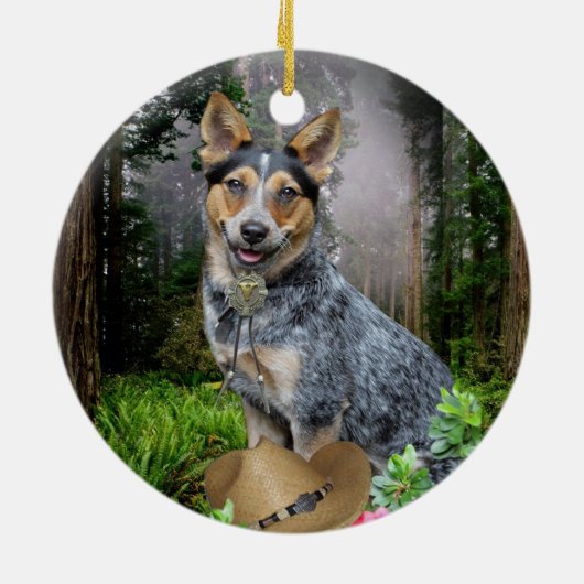Australian Cattle Dog-kerstversieringen Keramisch Ornament (Achterkant)