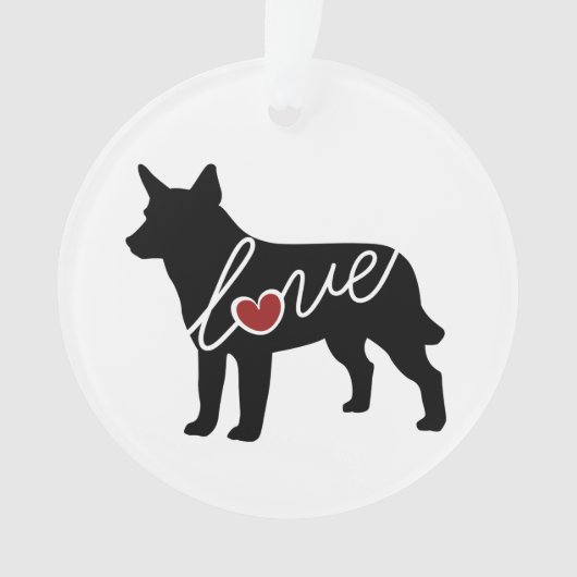 Australian Cattle Dog Love Ornament (voorkant)
