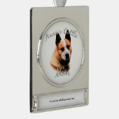 Australian Cattle Dog Ma 2 Verzilverd Banner Ornament (Rechts)
