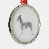 Australian Cattle Dog Metalen Ornament (Rechts)