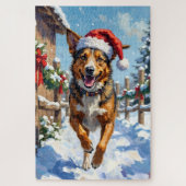 Australian Cattle Dog Red Heeler Christmas Legpuzzel (Verticaal)