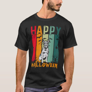 Australian Cattle Dog Retro Halloween-dinerfeest T-shirt