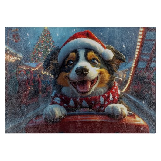 Australian Cattle Dog Roller Onderzetter Kerst Snijplank (Voorkant)