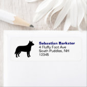 Australian Cattle Dog Silhouette Return Address Etiket (Insitu)
