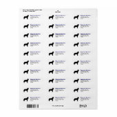 Australian Cattle Dog Silhouette Return Address Etiket (Full Sheet)