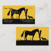 Australian Cattle Dog Sunset Silhouette Visitekaartje (Voorkant / Achterkant)