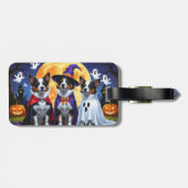 Australian Cattle Dogs Pumpkin Halloween Grappig Bagagelabel (Achterkant horizontaal)