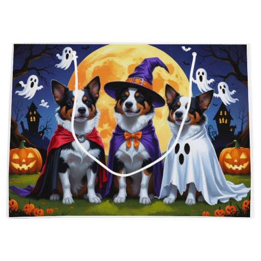 Australian Cattle Dogs Pumpkin Halloween Grappig Groot Cadeauzakje (Voorkant)