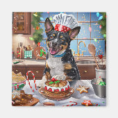 Australian Cattle Holiday Baking Feestelijke Kerst Magneet (Voorkant)