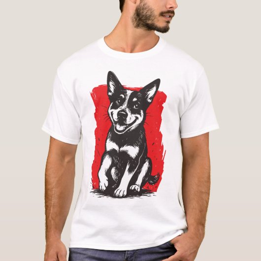 Australian Cattledog [00334c] T-shirt (Voorkant)