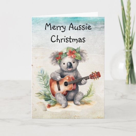 Australian Christmas Gevouwen Vakantie Kaart (Voorkant)