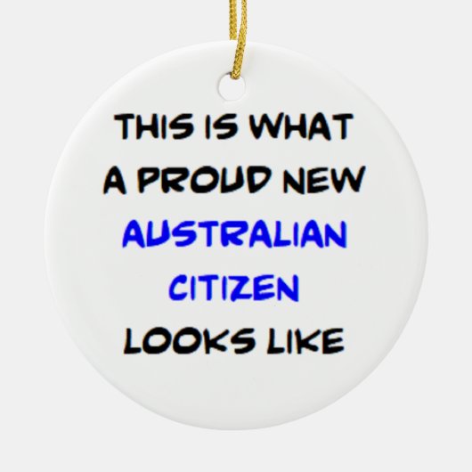 australian citizen, proud new keramisch ornament (Voorkant)