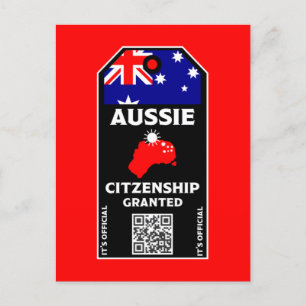 Australian Citizenship Party Felicitaties  Briefkaart
