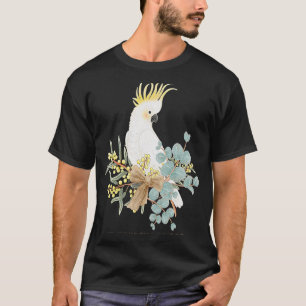 Australian Cockato en wilde bloemen T-shirt