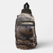 Australian Cuddly Baby Wombat, Sling Bag (Voorkant)